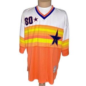 Vintage 80’s Houston Astros Style Hockey/ Baseball Jersey